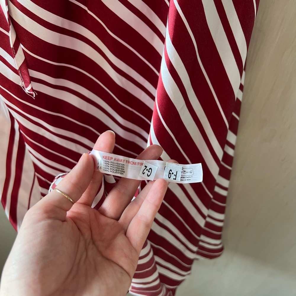 Anthropologie Red and White Striped Midi Dress - Picture 10 of 10